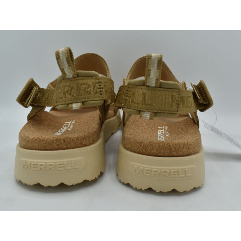 Merrell Fleur Backstrap Women Size 7 Beaver Brown New Leather Strappy Sandals - Picture 5 of 14